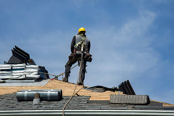 Professional Gutter Installation technician working in Garfield, KY